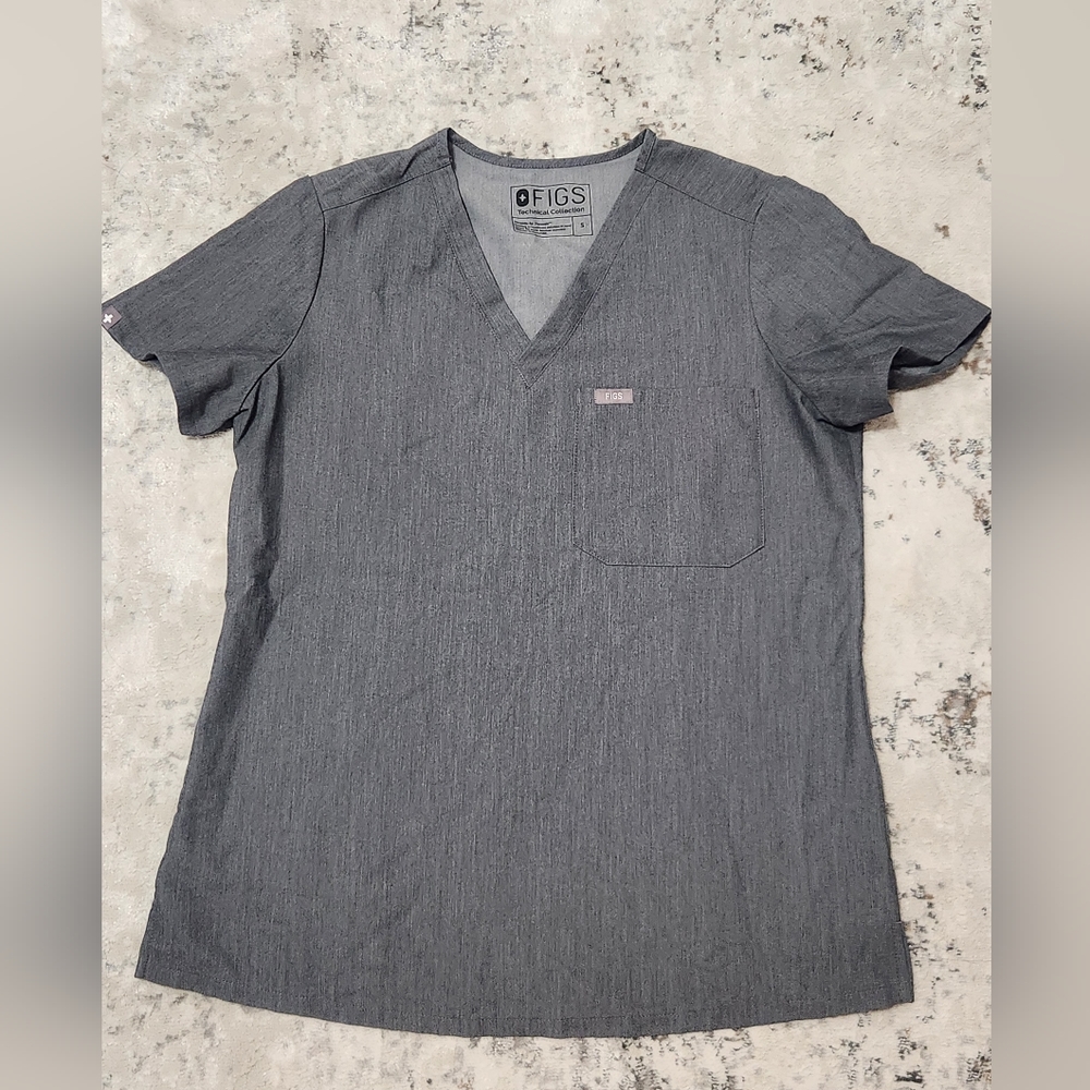 FIGS Scrub Top Technical Collection Gray